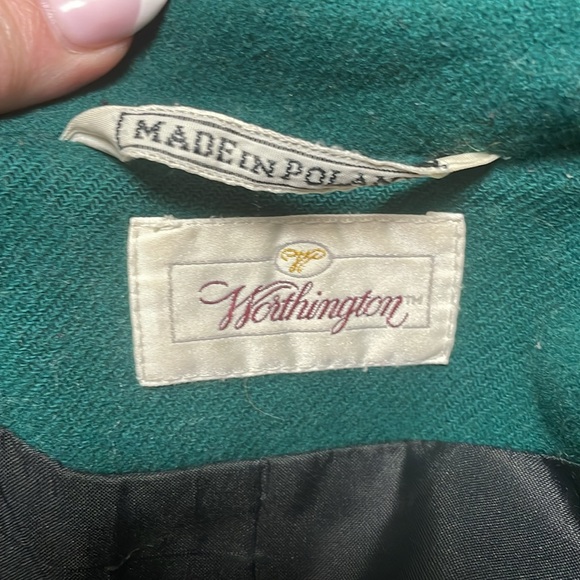 Worthington full length double breasted funnel neck wool coat 8 - Picture 10 of 11